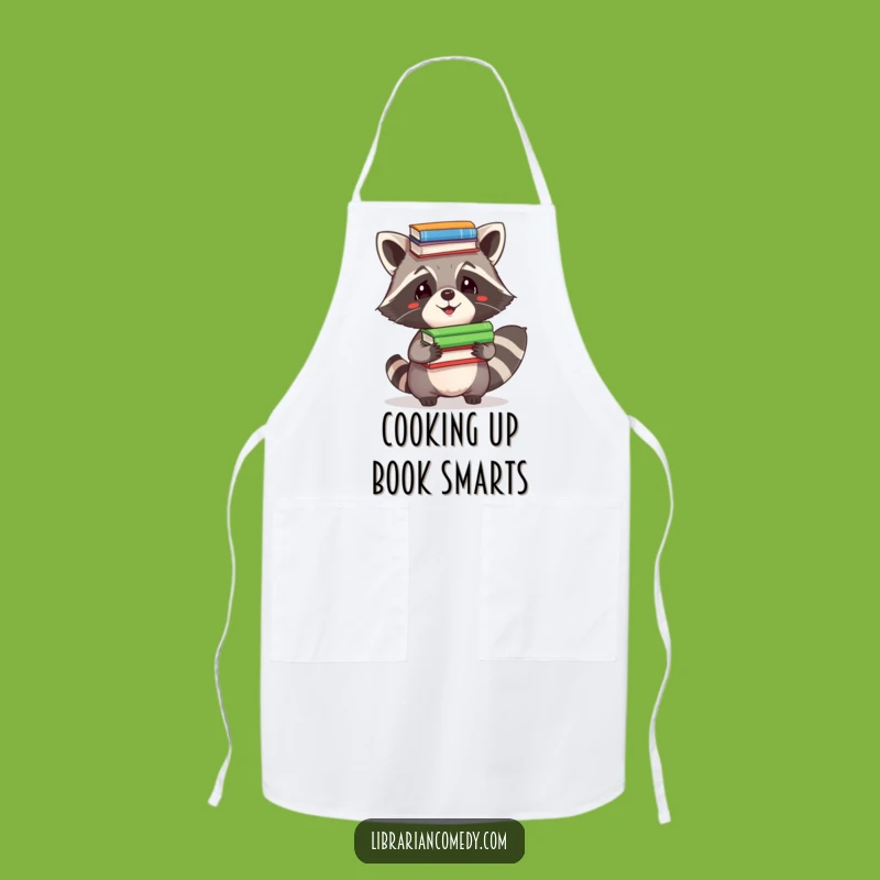 Funny Raccoon Apron - Comical Chef for Kitchen Laughs & Bookish Cooks