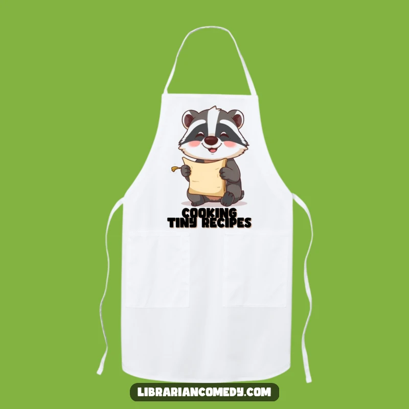 Funny Badger Scroll Apron - Comical Chef for Kitchen Wisdom & Laughs