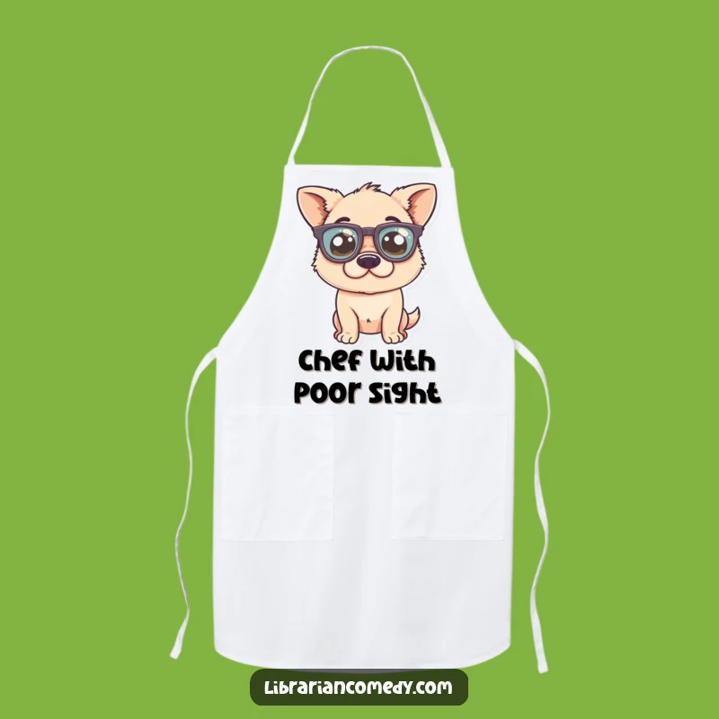 Funny Dog Glasses Apron - Comical Chef for Kitchen Laughs & Pet Lovers
