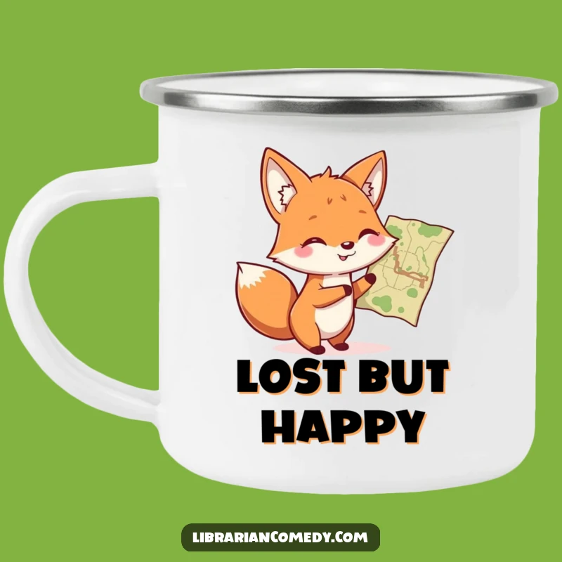 Funny Fox Campfire Mug: Durable Adventure Gear, Perfect Humorous Gift for Hikers