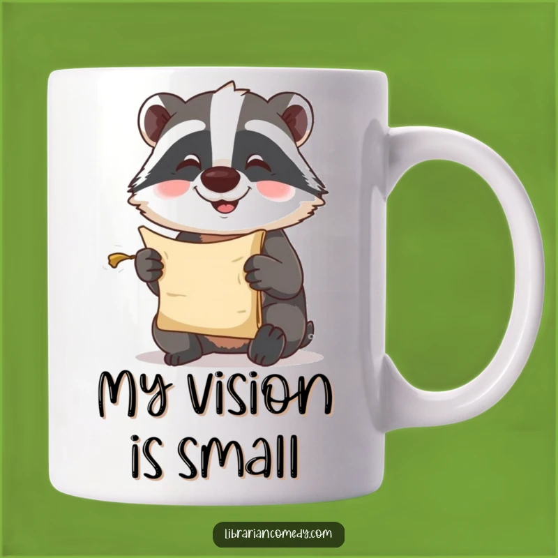 Funny Badger Scroll Mug - Hilarious Gift for Readers & History Buffs