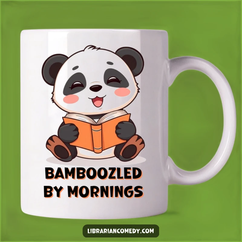 Funny Panda Reading Mug: Upside-Down Humor, Perfect Humorous Gift for Book Lovers