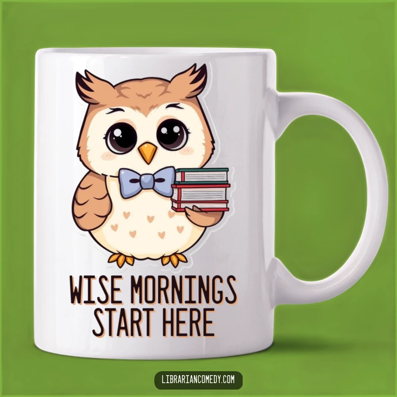 Funny Wise Owl Bookworm Mug: Perfect Gift for Avid Readers Who Love Cute Animals