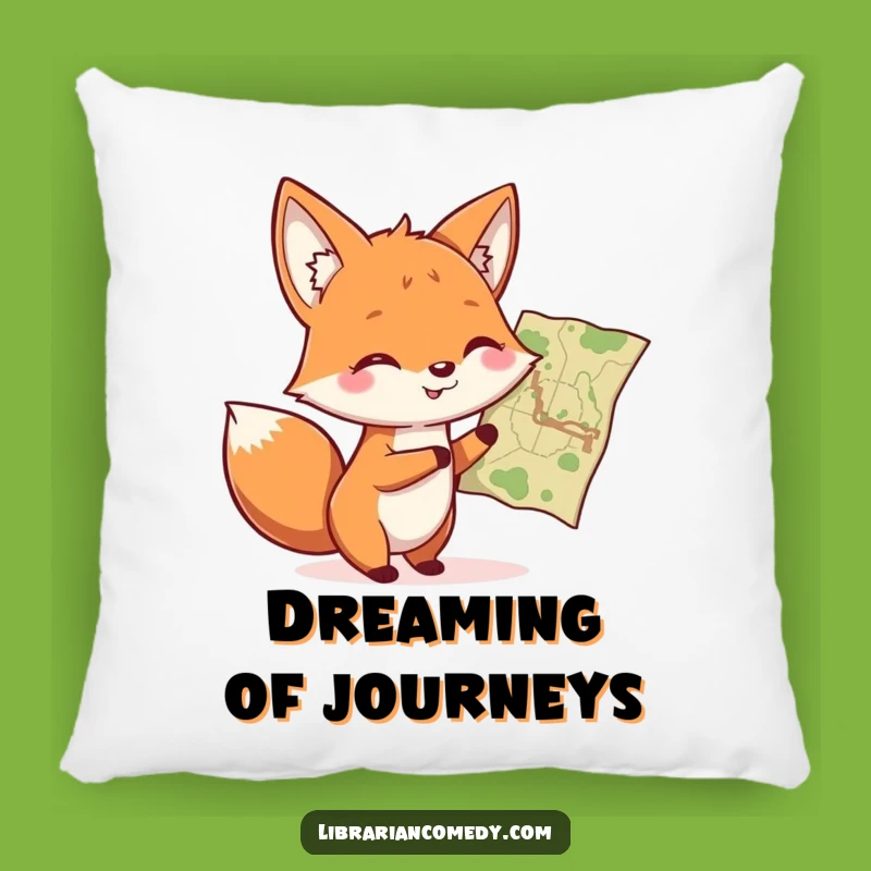 Funny Fox Travel Pillow: Cozy Accent, Perfect Humorous Gift for Wanderers