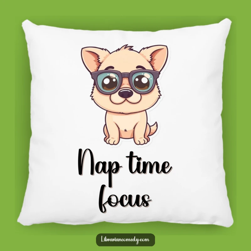 Funny Dog Glasses Pillow - Comical Cushion for Cozy, Laughable Decor