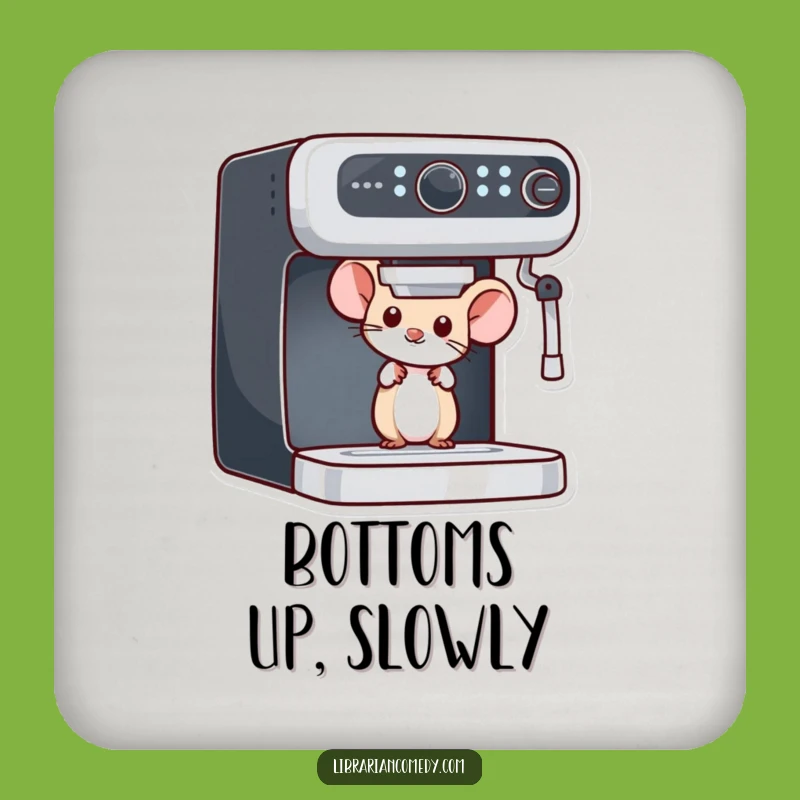 Funny Mouse Bookshelf Coasters: Protect Surfaces with Literary Charm