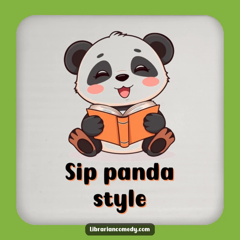 Funny Panda Drink Coaster: Protect Surfaces, Perfect Humorous Gift for Homes