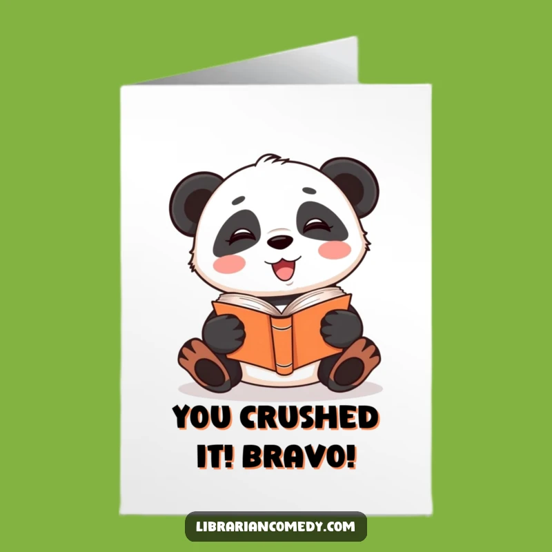 Free Printable Panda Congratulations Card: Funny Upside Down Reader Downloadable