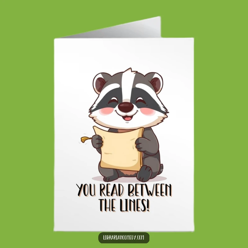 Congrats Free Printable Card: Badger & Tiny Scroll, Hilarious Downloadable Success