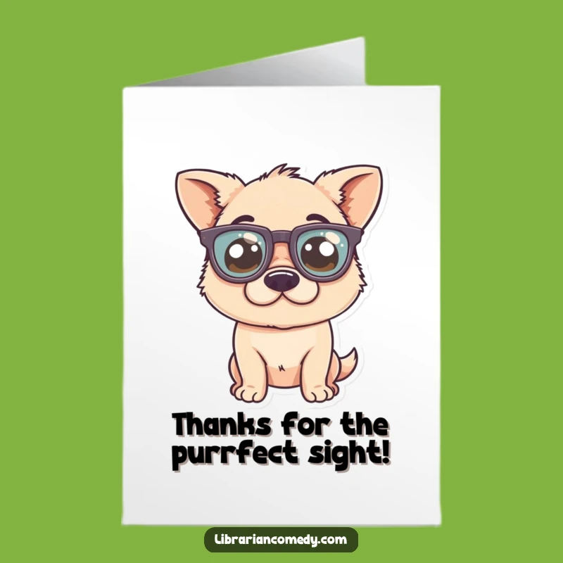 Free Printable Thank You Card: Dog's Funny Glasses, Downloadable Gratitude