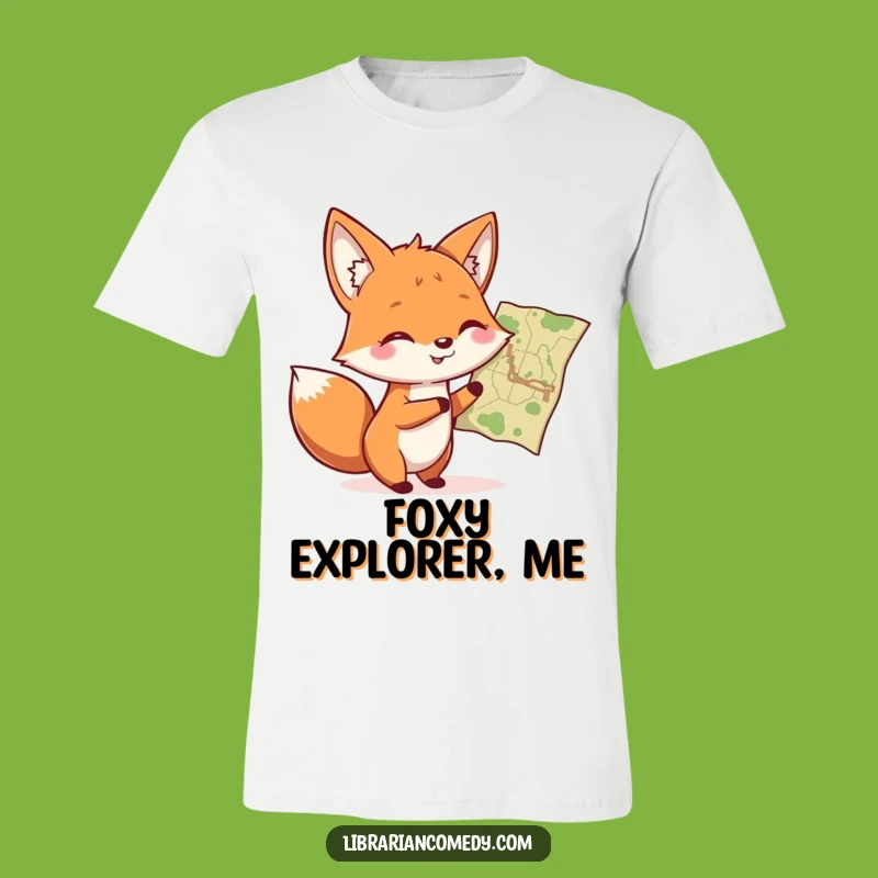 Funny Explorer Fox T-Shirt: Wanderlust Design, Ideal Humorous Gift for Adventurers