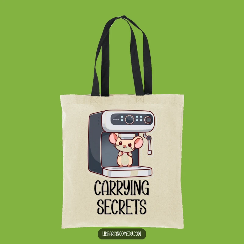 Funny Mouse Bookshelf Tote Bag: Carry Your Stories, Perfect Reader Gift
