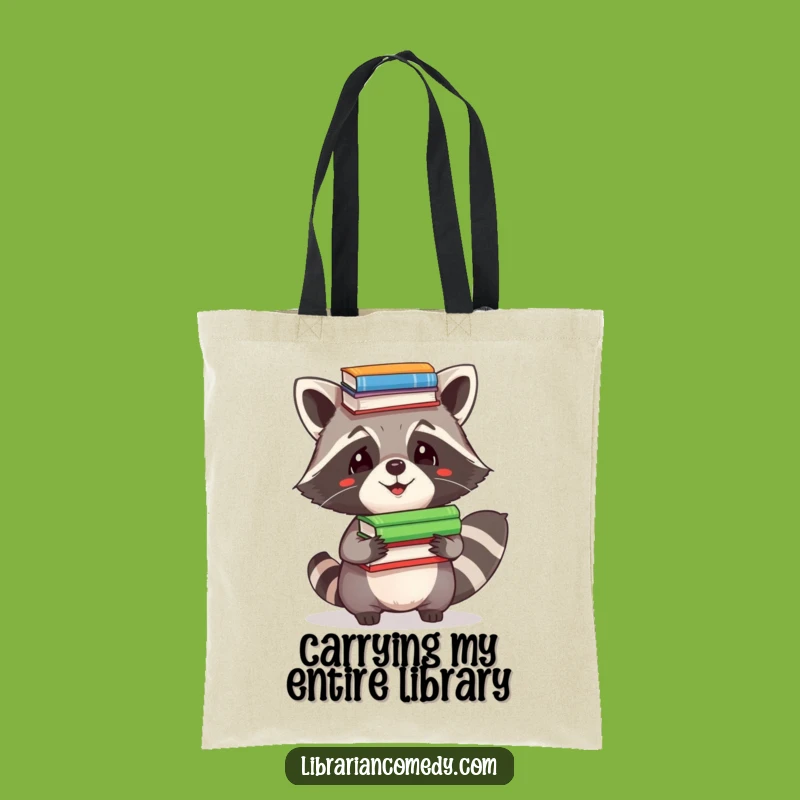 Funny Raccoon Tote Bag - Comical Book Carrier for Stylish, Laughing Shoppers